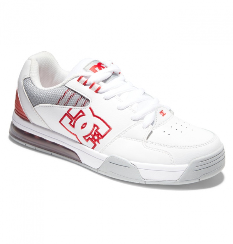 Hombre Tenis DC Shoes Versatile Blancas Gris Rojas | LER-709481