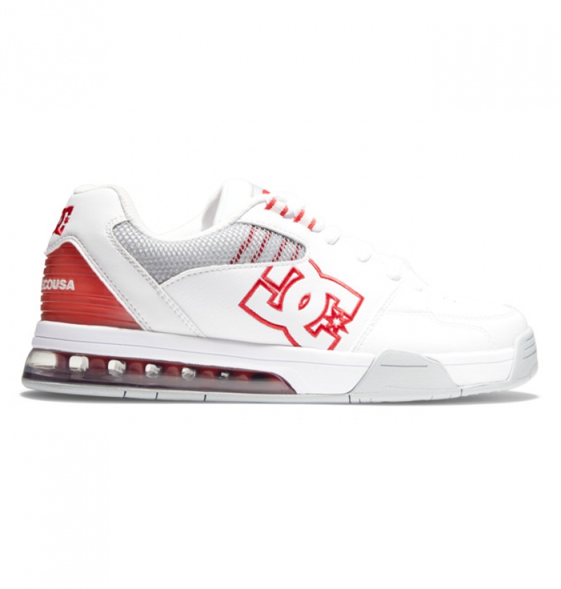 Hombre Tenis DC Shoes Versatile Blancas Gris Rojas | LER-709481