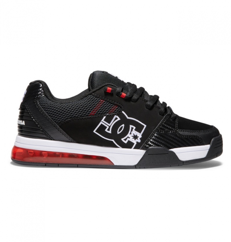 Hombre Tenis DC Shoes Versatile Negras Blancas Rojas | RQK-678245