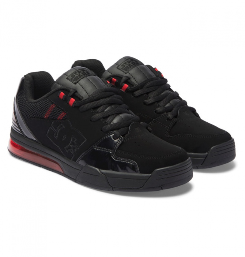 Hombre Tenis DC Shoes Versatile Negras Negras Rojas | OAZ-946513