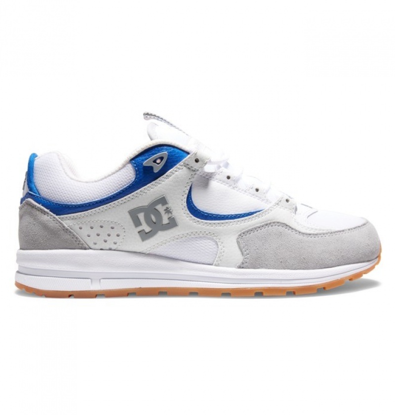 Hombre Tenis Skate DC Shoes Kalis Lite Gris Azules Blancas | AZQ-520716