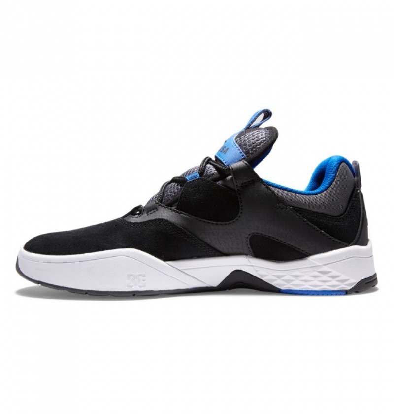 Hombre Tenis Skate DC Shoes Kalis Negras Azules Blancas | AJC-764128