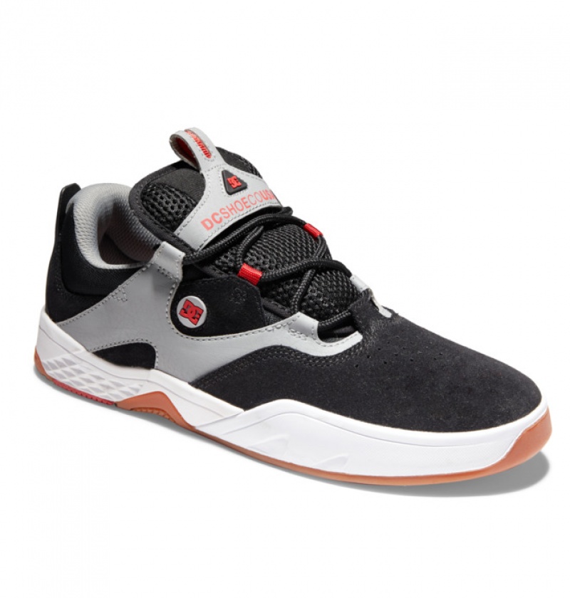 Hombre Tenis Skate DC Shoes Kalis Negras Gris Rojas | VAJ-279140