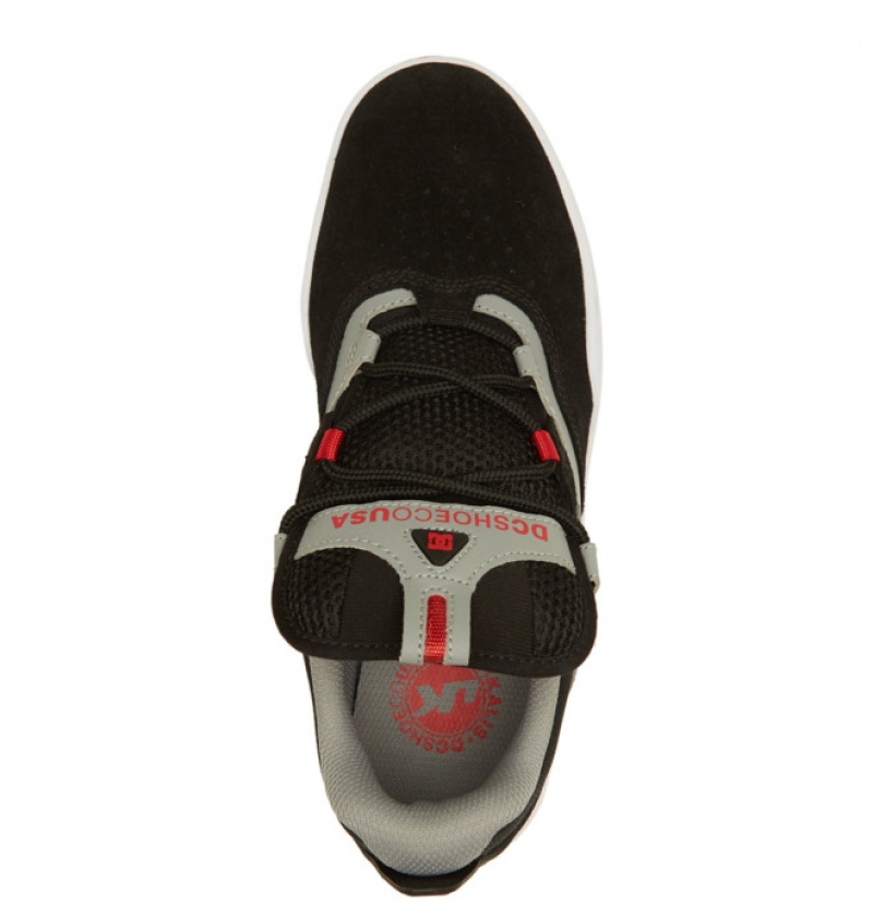 Hombre Tenis Skate DC Shoes Kalis Negras Gris Rojas | VAJ-279140