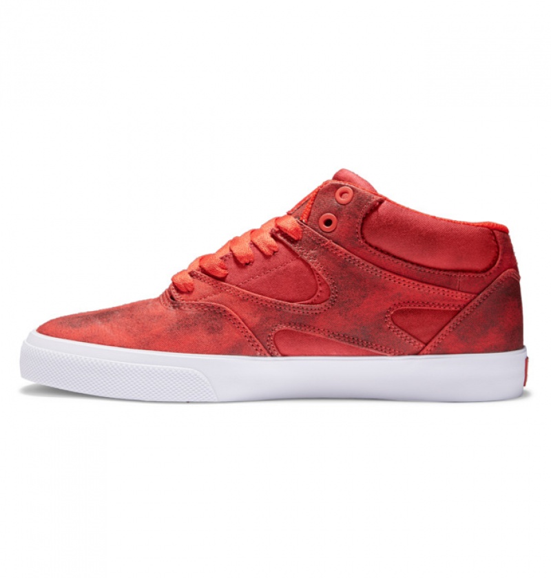 Hombre Tenis Skate DC Shoes Kalis Vulc MID Mid-Top Rojas | LCY-049321