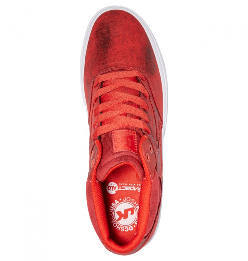 Hombre Tenis Skate DC Shoes Kalis Vulc MID Mid-Top Rojas | LCY-049321