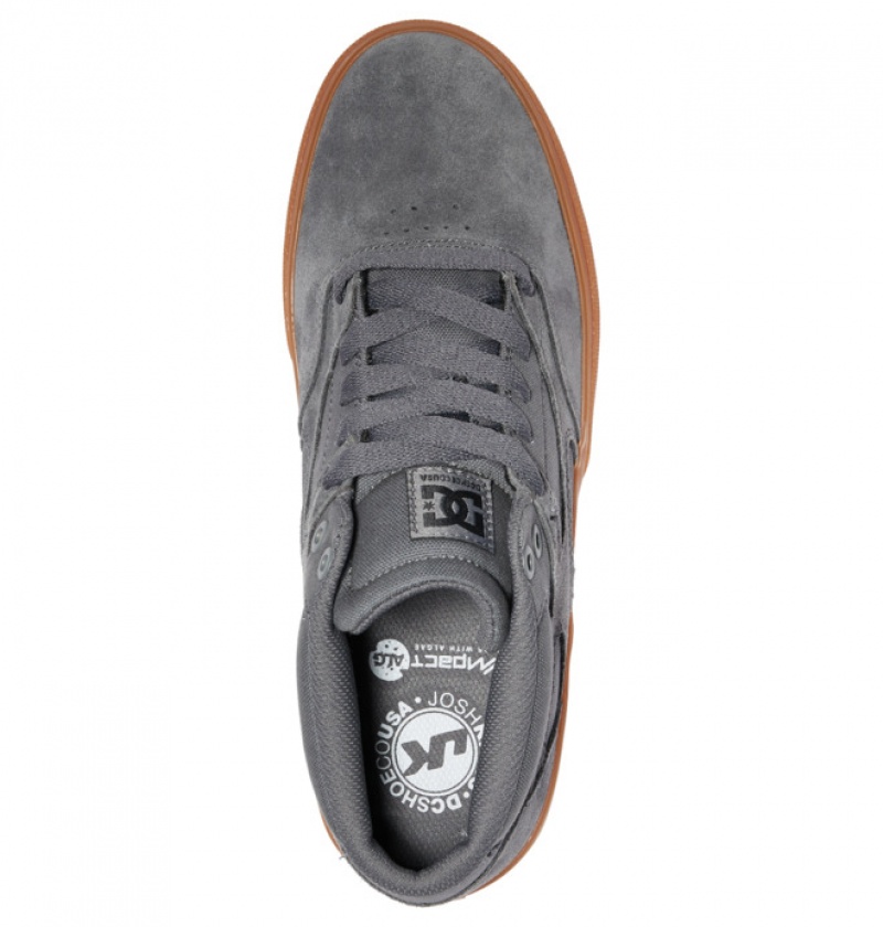 Hombre Tenis Skate DC Shoes Kalis Vulc MID Mid-Top Gris | ODM-319058