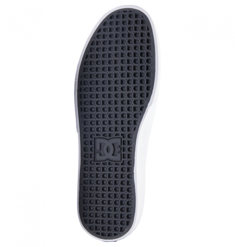 Hombre Tenis Skate DC Shoes Kalis Vulc Negras Gris Blancas | HRQ-796134