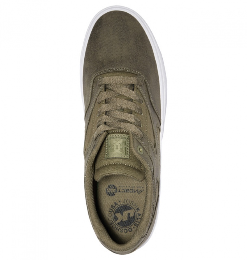 Hombre Tenis Skate DC Shoes Kalis Vulc Verde Oliva | KVR-015864