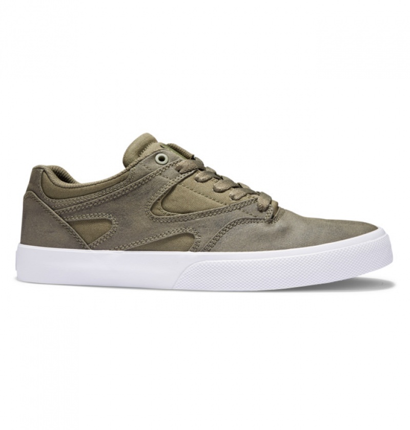 Hombre Tenis Skate DC Shoes Kalis Vulc Verde Oliva | KVR-015864