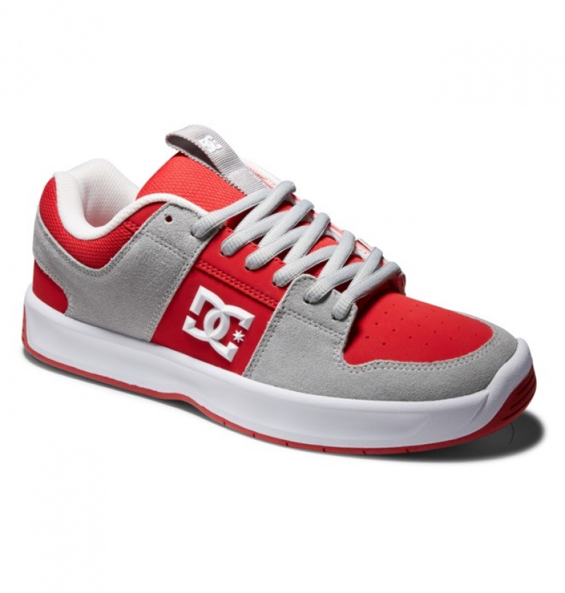 Hombre Tenis Skate DC Shoes Lynx Zero Gris Rojas | ZFT-576019