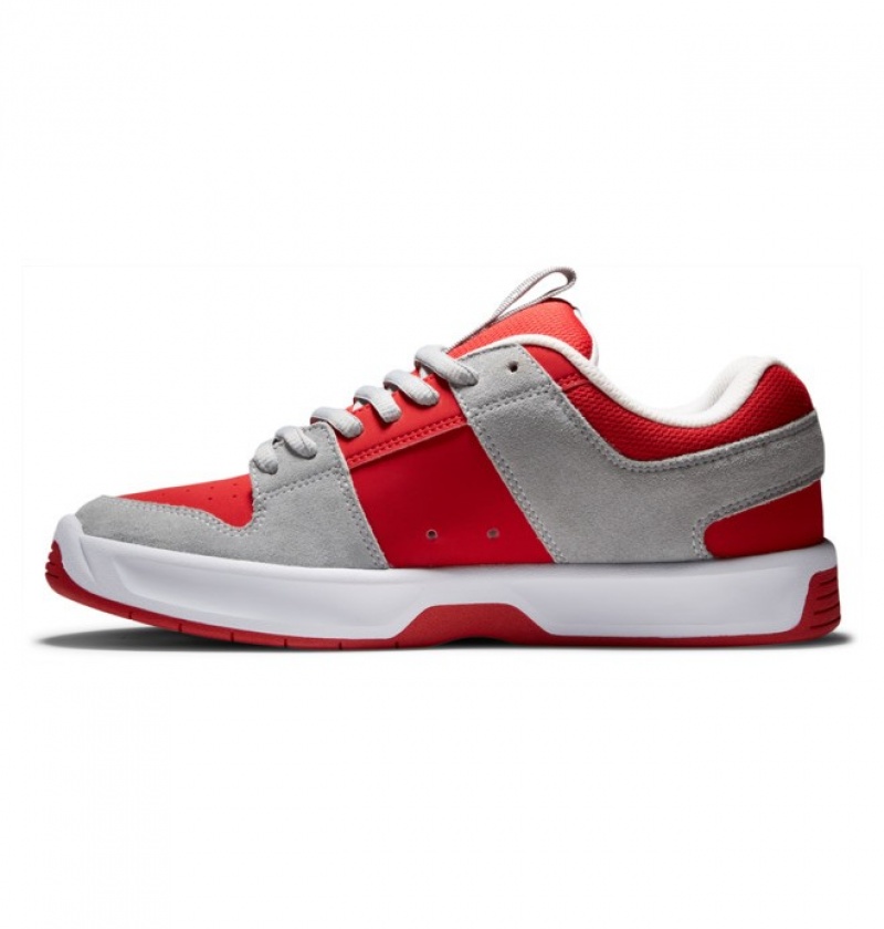 Hombre Tenis Skate DC Shoes Lynx Zero Gris Rojas | ZFT-576019