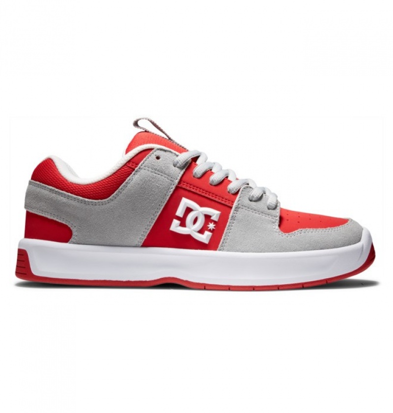 Hombre Tenis Skate DC Shoes Lynx Zero Gris Rojas | ZFT-576019