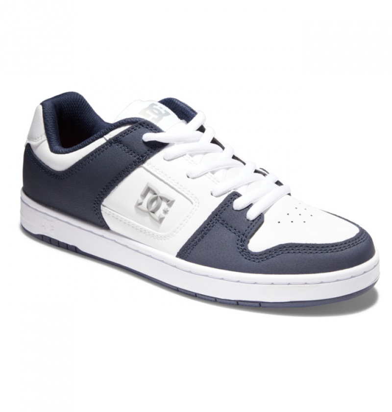 Hombre Tenis Skate DC Shoes Manteca 4 Azul Marino Blancas | MEX-985374