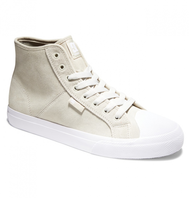 Hombre Tenis Skate DC Shoes Manual Hi RT High Top Marrones | ZIM-849215