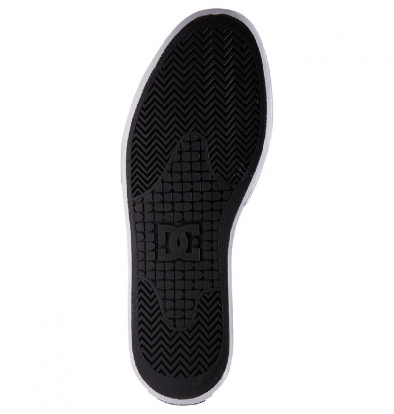 Hombre Tenis Skate DC Shoes Manual RT Slip-On Negras Negras Blancas | YSC-618405