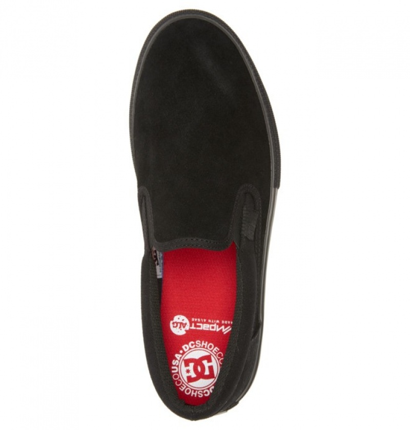 Hombre Tenis Skate DC Shoes Manual Slip On Negras Negras | DGF-257930