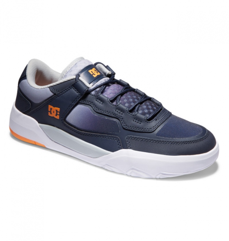 Hombre Tenis Skate DC Shoes Metric Azul Marino Naranjas | ACW-861054