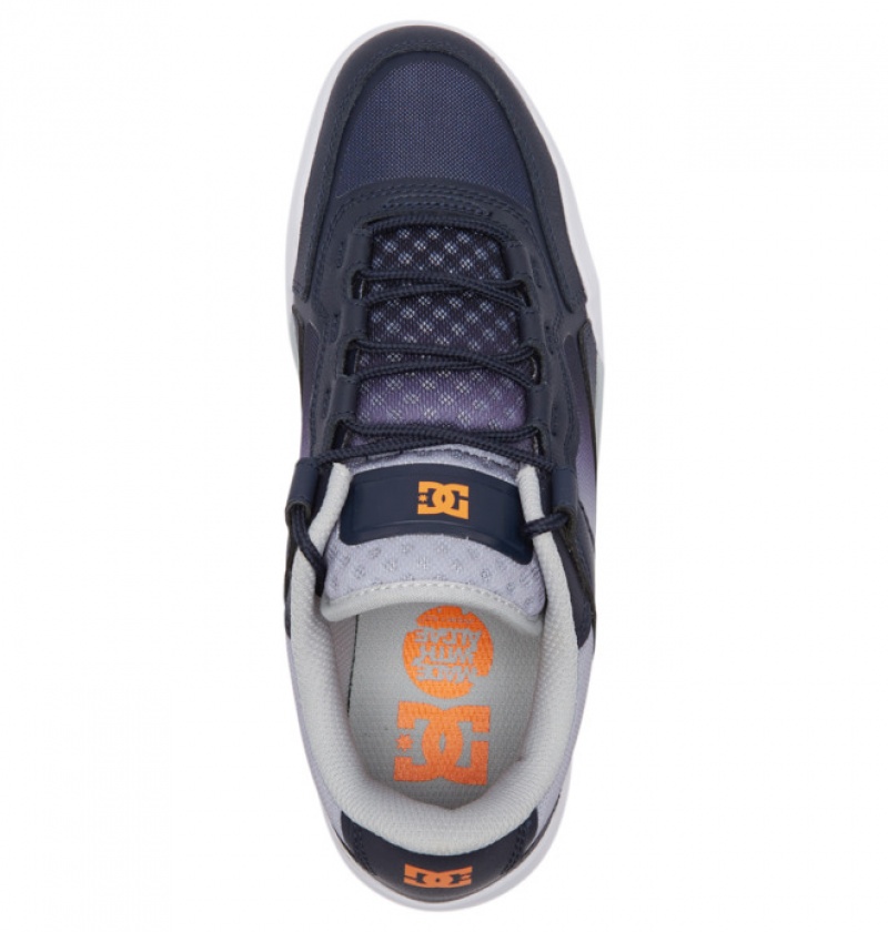 Hombre Tenis Skate DC Shoes Metric Azul Marino Naranjas | ACW-861054