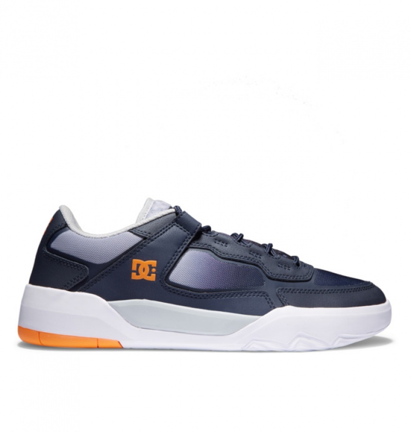 Hombre Tenis Skate DC Shoes Metric Azul Marino Naranjas | ACW-861054