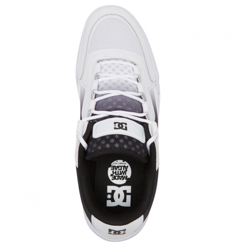 Hombre Tenis Skate DC Shoes Metric Blancas Negras Blancas | ISV-913854