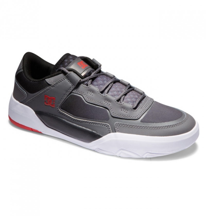 Hombre Tenis Skate DC Shoes Metric Gris Negras Rojas | WAF-691047