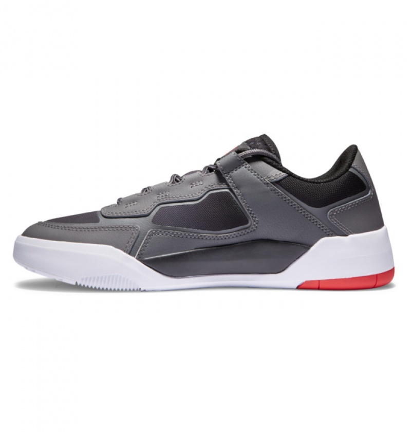 Hombre Tenis Skate DC Shoes Metric Gris Negras Rojas | WAF-691047