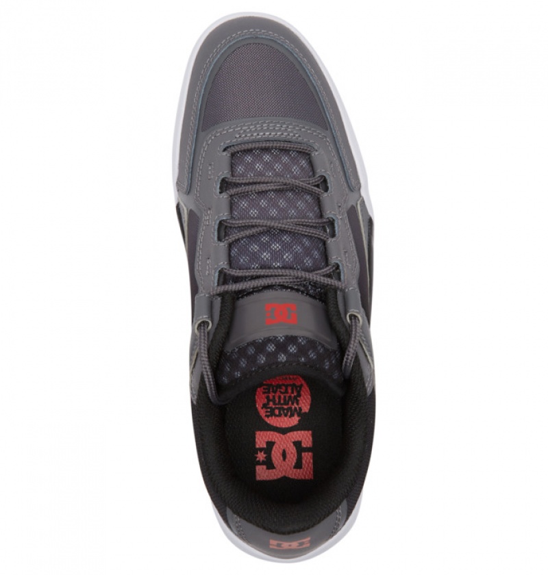 Hombre Tenis Skate DC Shoes Metric Gris Negras Rojas | WAF-691047