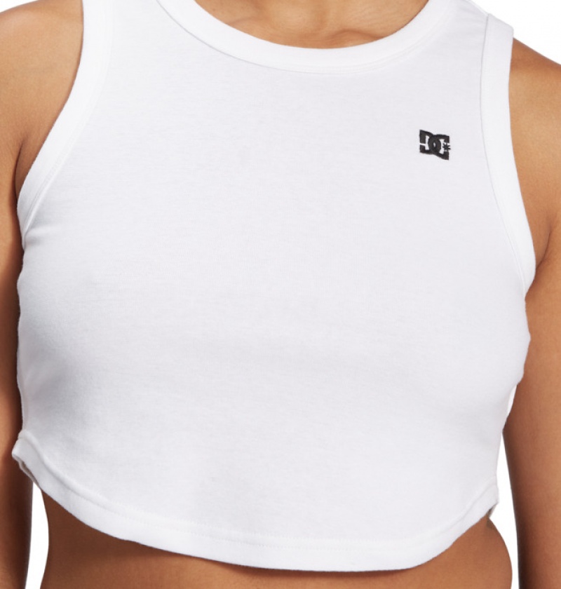 Mujer Camiseta DC Shoes Boyfriend Crop Tank Top Blancas | HXJ-259706