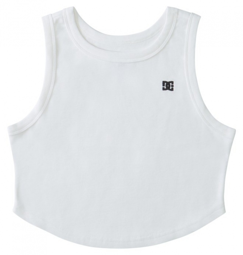 Mujer Camiseta DC Shoes Boyfriend Crop Tank Top Blancas | HXJ-259706