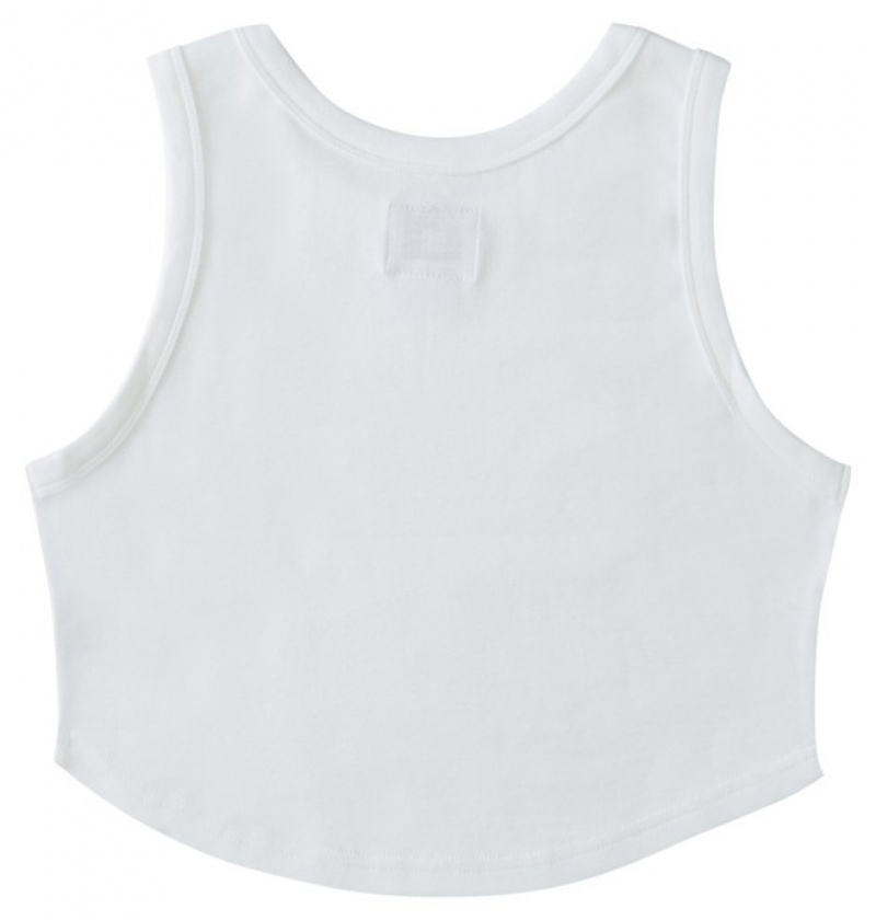 Mujer Camiseta DC Shoes Boyfriend Crop Tank Top Blancas | HXJ-259706