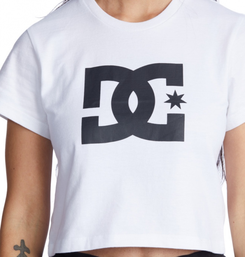 Mujer Camiseta DC Shoes Star Cropped Blancas | KYL-192053