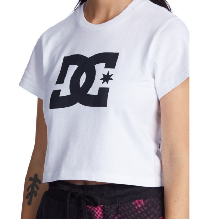 Mujer Camiseta DC Shoes Star Cropped Blancas | KYL-192053