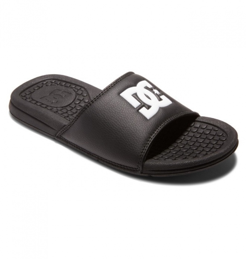 Mujer Chanclas DC Shoes Bolsa Negras Blancas | HBP-457016