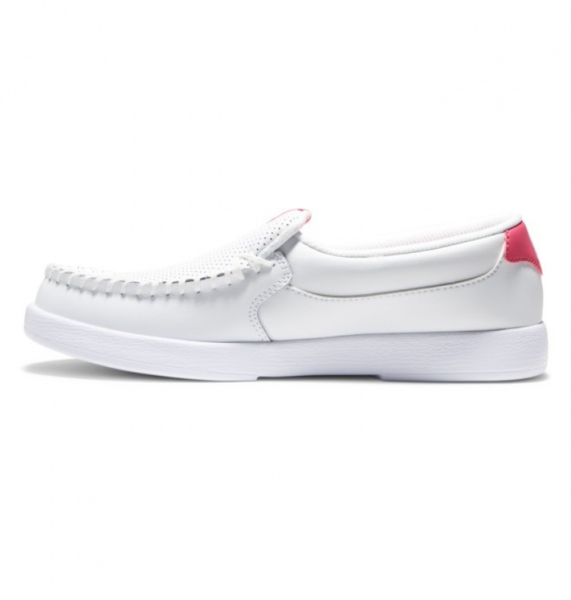 Mujer Slip On DC Shoes Villain Blancas Rosas | HEN-270568