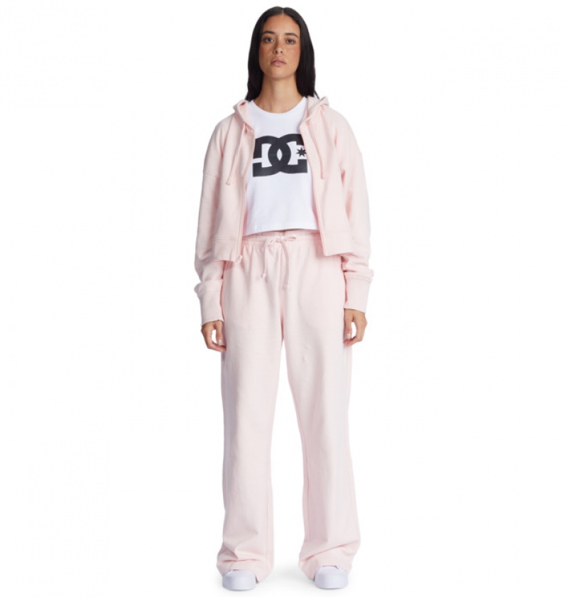 Mujer Sudadera con Capucha DC Shoes The Weekend Zip-Up Rosas | CVZ-647295