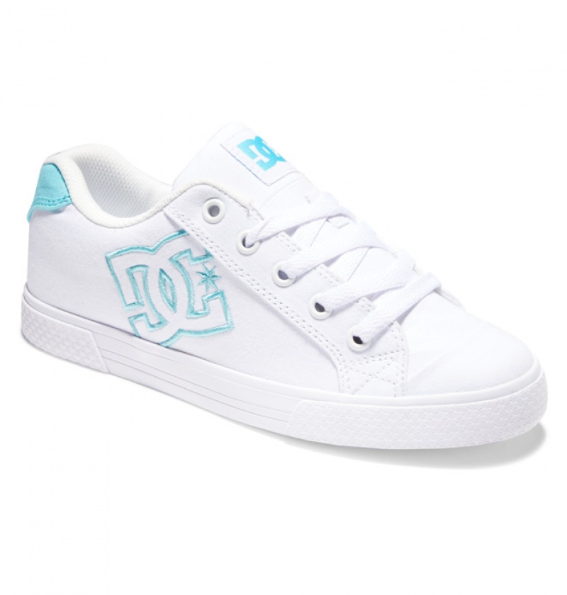 Mujer Tenis DC Shoes Chelsea Blancas Azules | DJN-539260