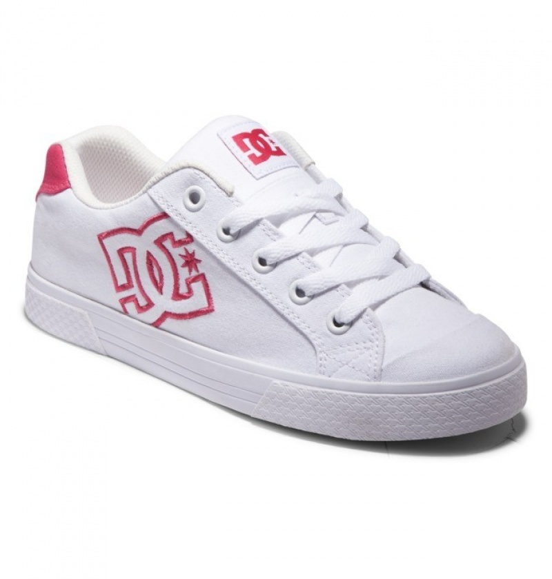 Mujer Tenis DC Shoes Chelsea Blancas Rosas | QLY-129537