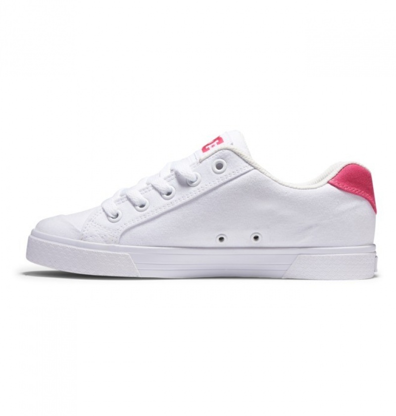 Mujer Tenis DC Shoes Chelsea Blancas Rosas | QLY-129537