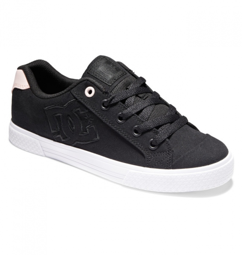 Mujer Tenis DC Shoes Chelsea Negras Negras Rosas | EXA-061485