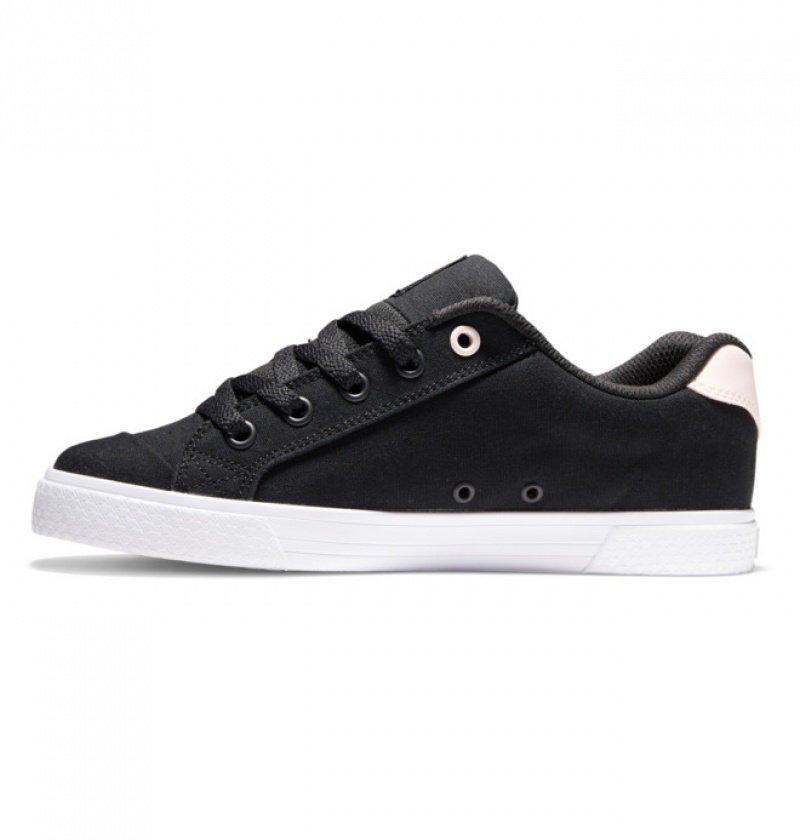 Mujer Tenis DC Shoes Chelsea Negras Negras Rosas | EXA-061485