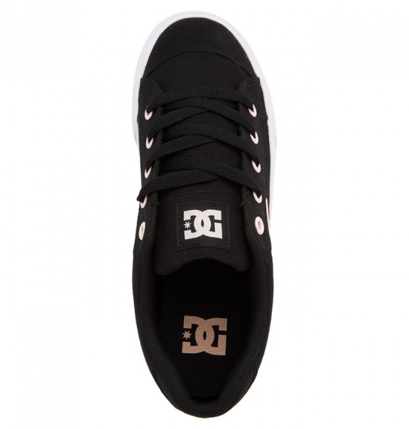 Mujer Tenis DC Shoes Chelsea Negras Rosas | LXN-081345