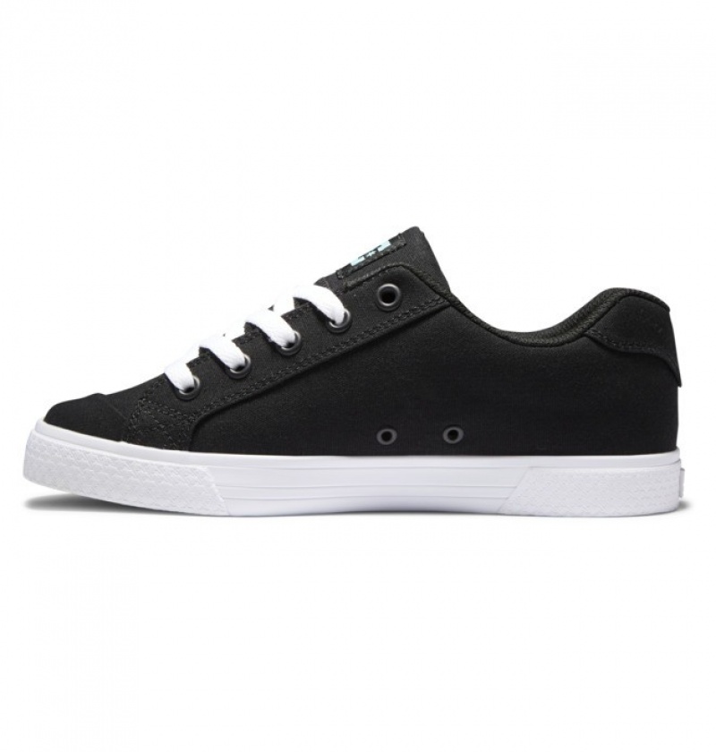 Mujer Tenis DC Shoes Chelsea Negras Turquesa Claro | OHS-392681