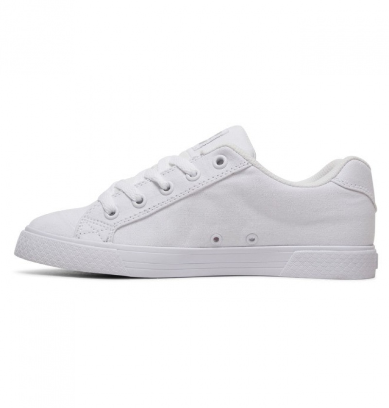 Mujer Tenis DC Shoes Chelsea Platene Blancas Plateadas | KLJ-062931