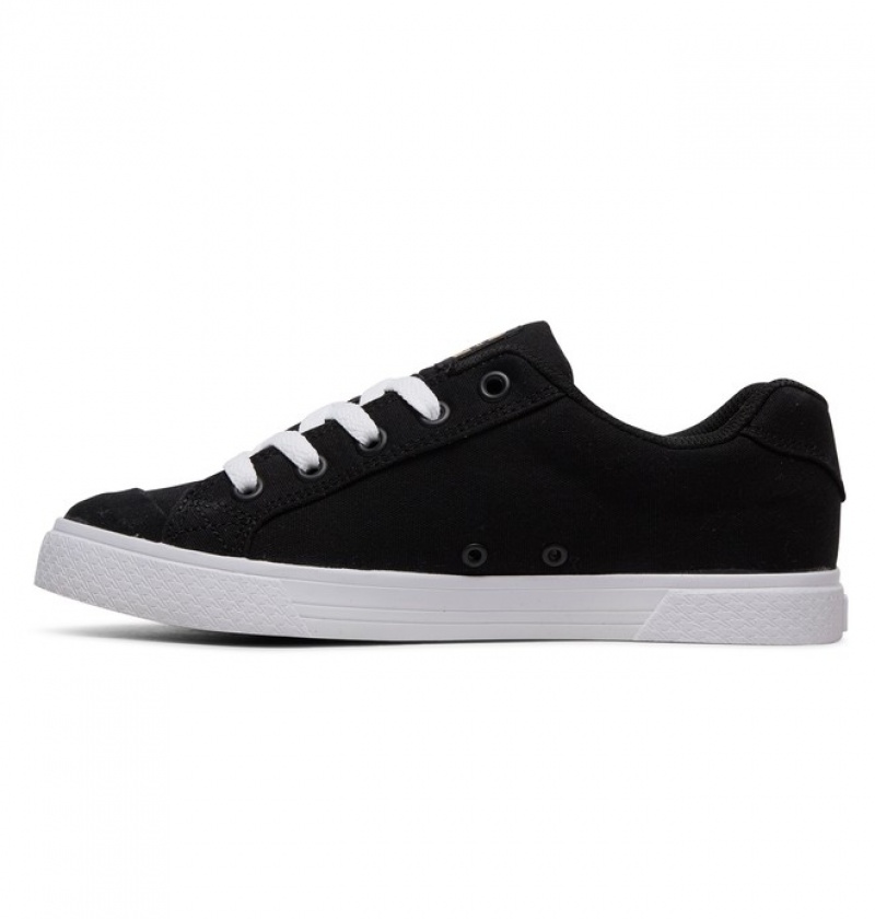 Mujer Tenis DC Shoes Chelsea Platene Negras Doradas | HSN-591762