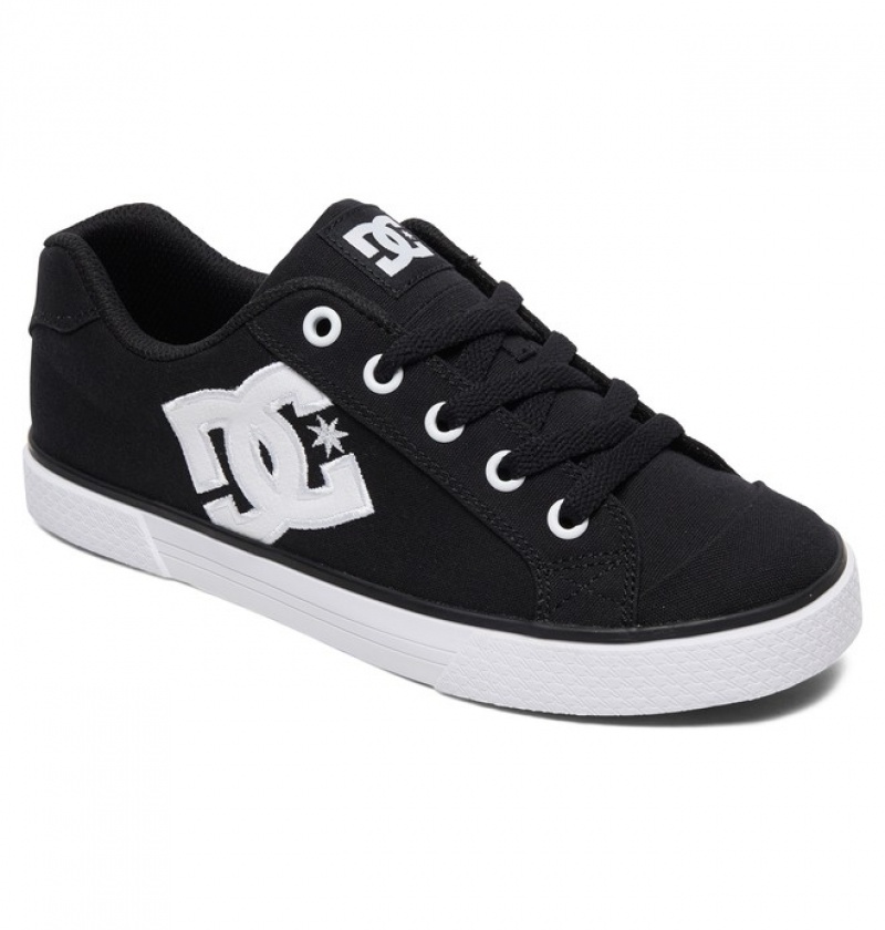 Mujer Tenis DC Shoes Chelsea Platene Negras Blancas Negras | ECX-913870