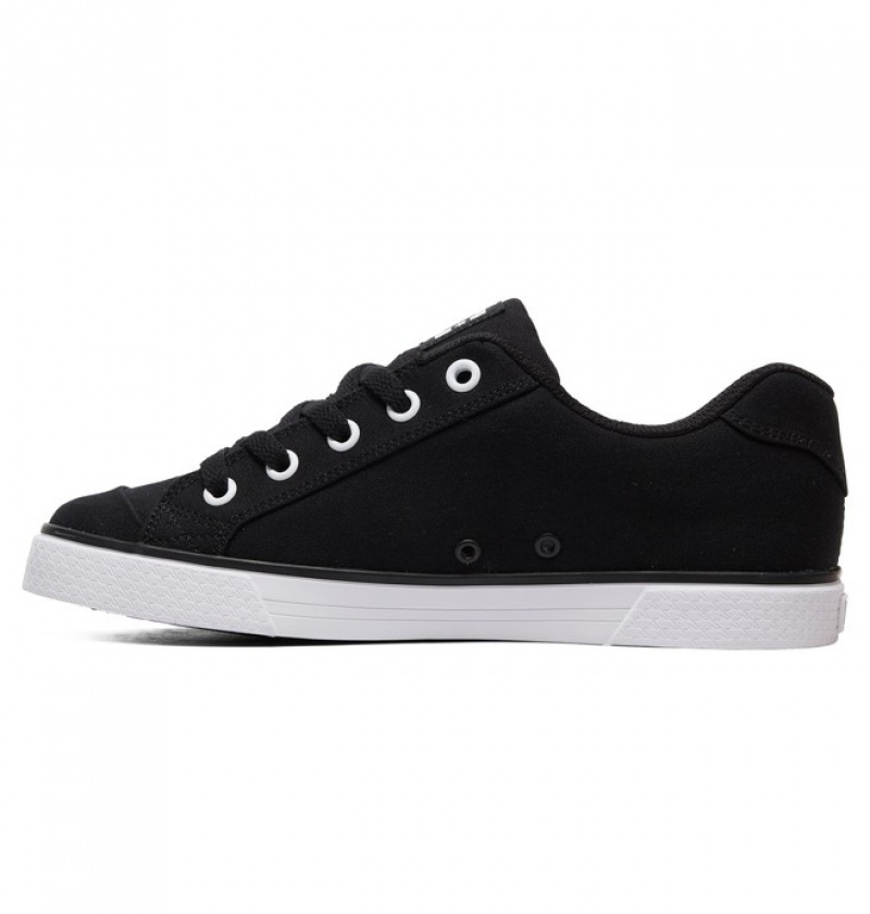 Mujer Tenis DC Shoes Chelsea Platene Negras Blancas Negras | ECX-913870