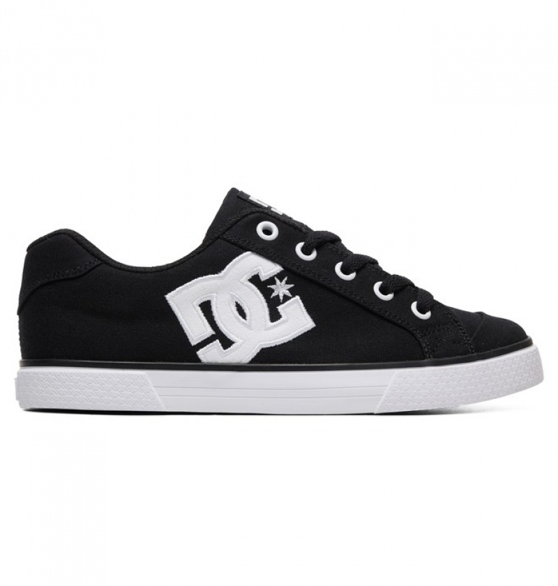 Mujer Tenis DC Shoes Chelsea Platene Negras Blancas Negras | ECX-913870