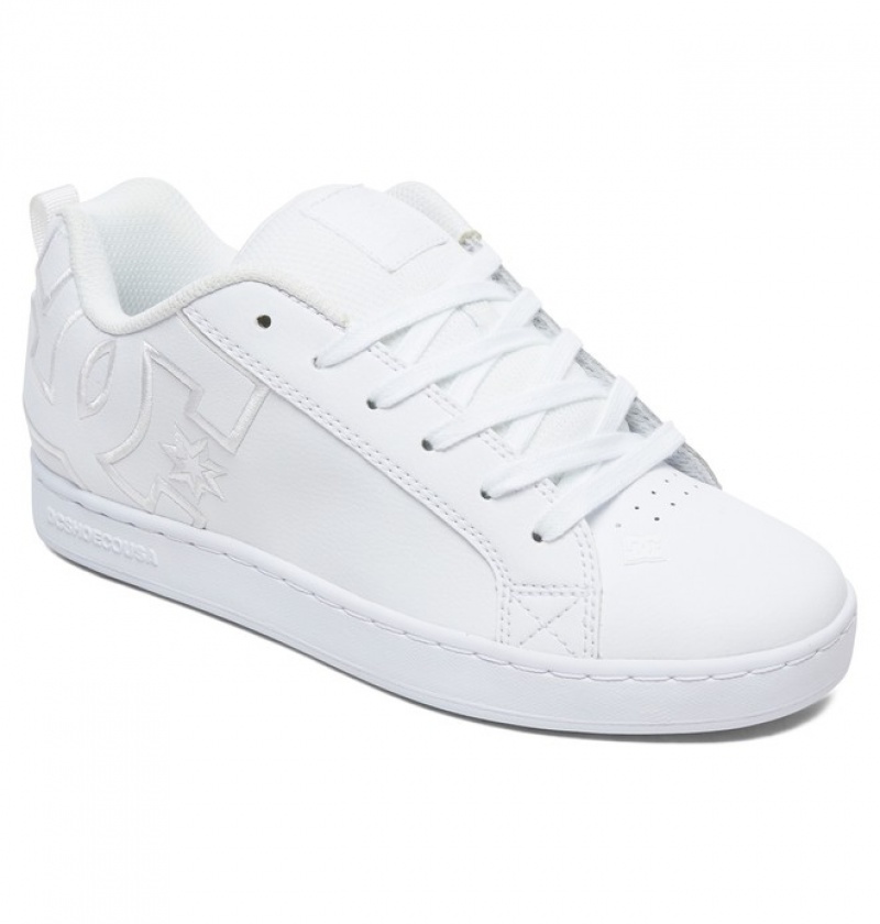 Mujer Tenis DC Shoes Court Graffik Blancas Blancas Blancas | KCX-714532