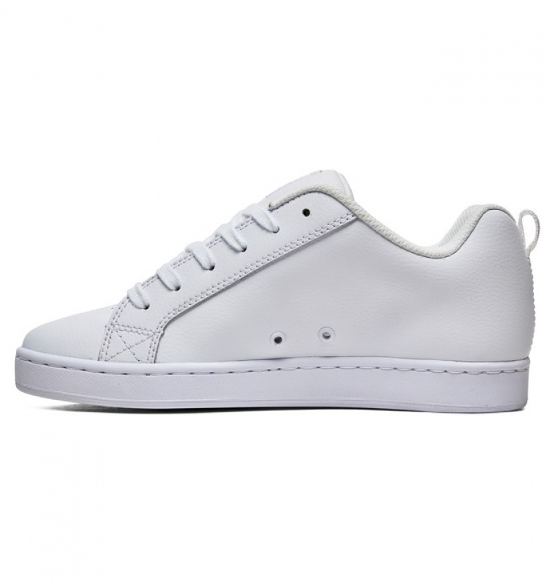 Mujer Tenis DC Shoes Court Graffik Blancas Blancas Blancas | KCX-714532